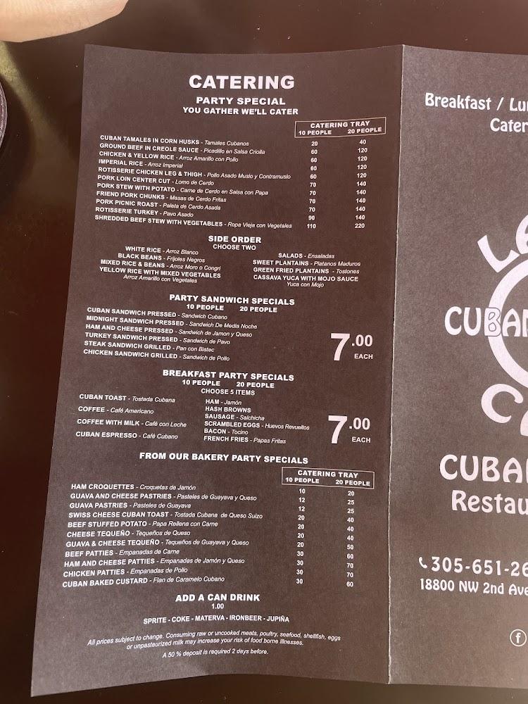 Lass Cuban Cafe Menu image 3