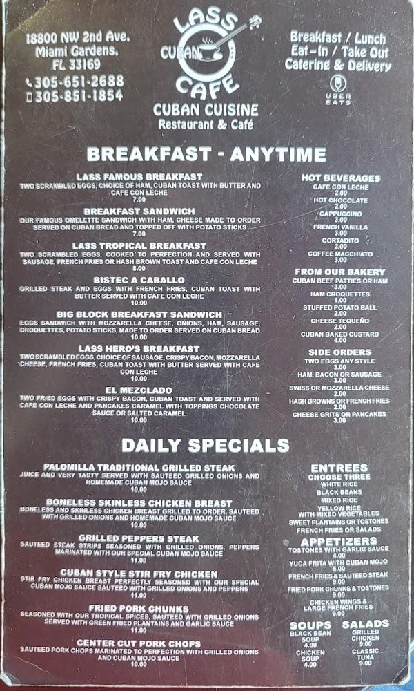 Lass Cuban Cafe Menu image 4